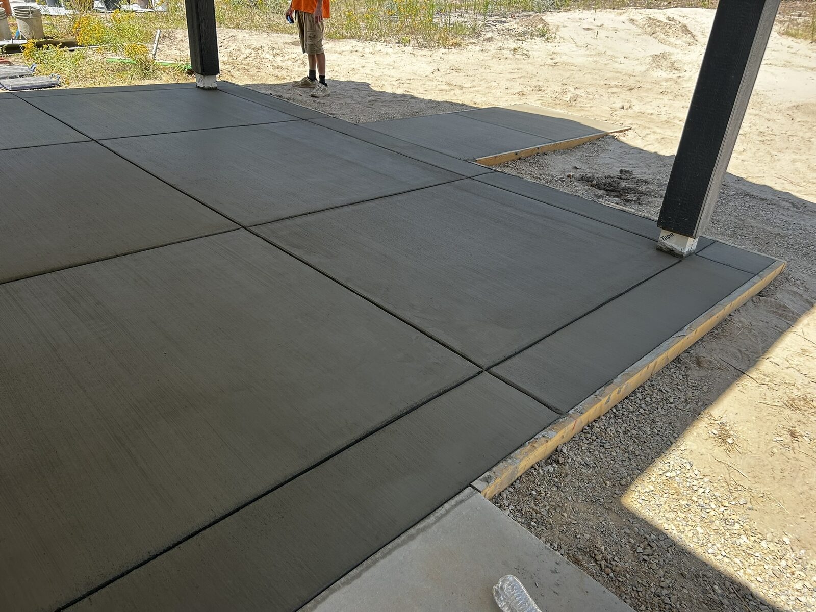 Covered patio concrete project