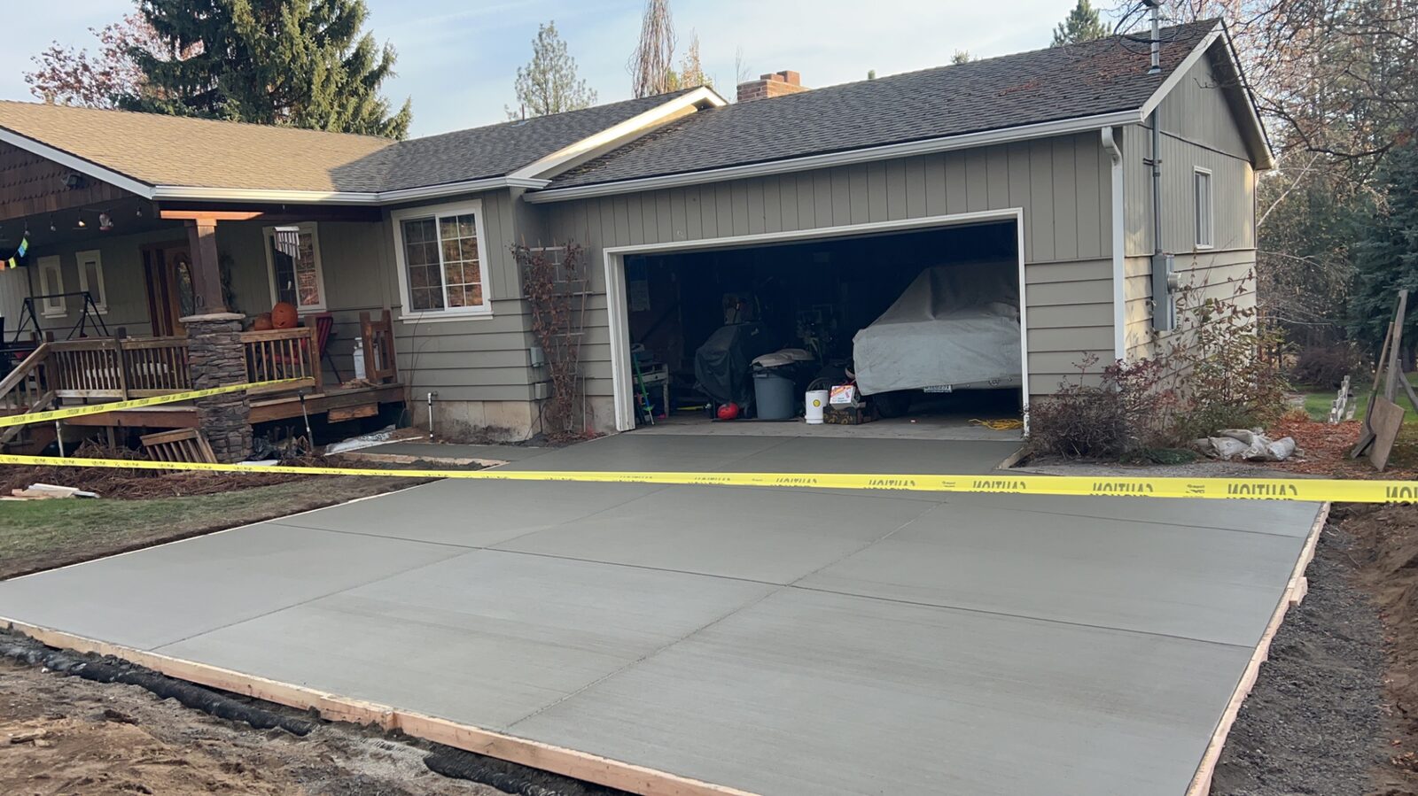 Garage slab concrete project